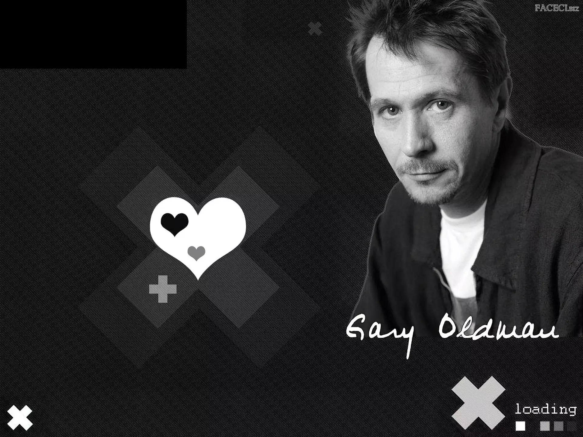 serce, Gary Oldman, biała koszulka